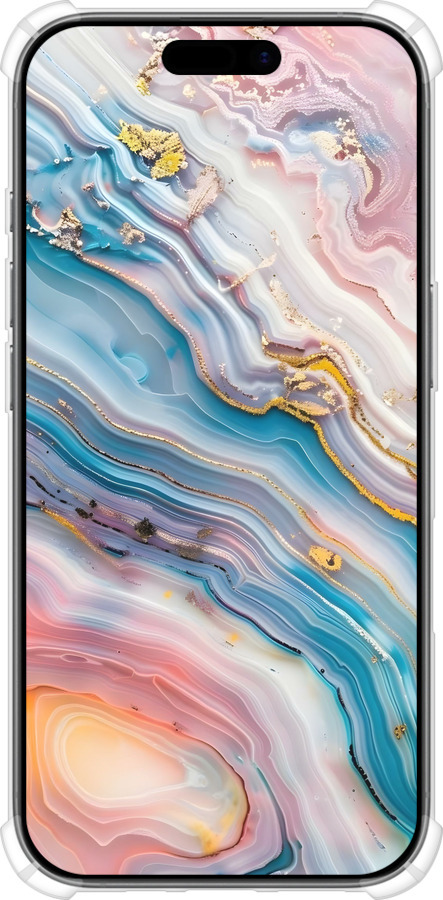 Силикон с усиленными углами чехол Мрамор красивый для Apple iPhone 17 - 6376sp-4031 изображение 