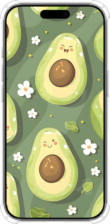 Силикон с усиленными углами чехол Авокадо для Apple iPhone 17 - 6380sp-4031 изображение 