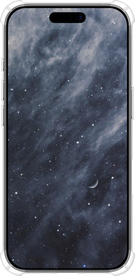 Силикон с усиленными углами чехол Голубые облака, Голубая луна для Apple iPhone 17 - 6398sp-4031 изображение 