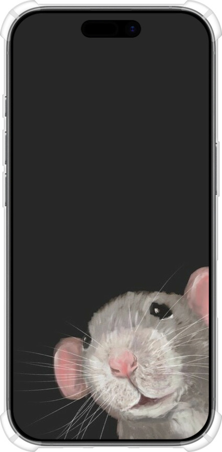 Силикон с усиленными углами чехол The Peeking Rat для Apple iPhone 17 - 6442sp-4031 изображение 