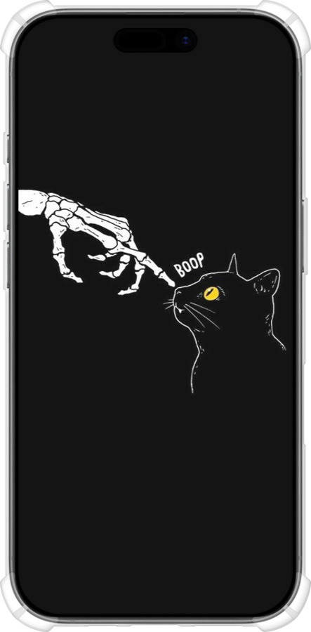 Силикон с усиленными углами чехол Кошка для Apple iPhone 17 - 6505sp-4031 изображение 