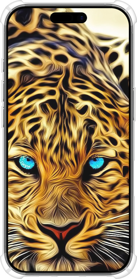 Силикон с усиленными углами чехол Леопард для Apple iPhone 17 - 6611sp-4031 изображение 