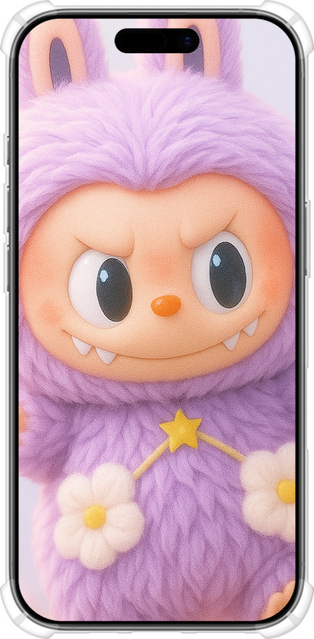 Силикон с усиленными углами чехол Лабубу для Apple iPhone 17 - 6708sp-4031 изображение 