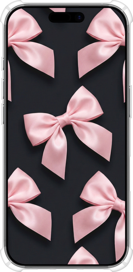 Силикон с усиленными углами чехол Coquette Ribbons Dark Coquette для Apple iPhone 17 - 6767sp-4031 изображение 
