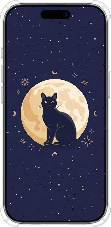 Силикон с усиленными углами чехол Cute Cat Celestial/Witchy для Apple iPhone 17 - 6787sp-4031 изображение 