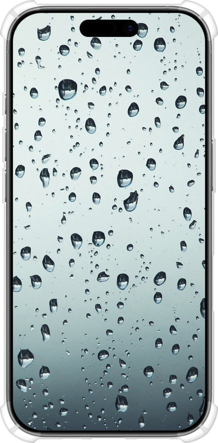Силикон с усиленными углами чехол Стекло в каплях для Apple iPhone 17 - 848sp-4031 изображение 