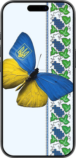Силиконовый чехол Желто-голубая бабочка для Apple iPhone 17 - 1054u-4031 изображение 