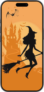 Силиконовый чехол Ведьма на метле для Apple iPhone 17 - 1184u-4031 изображение 