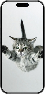 Силиконовый чехол Летящий котёнок для Apple iPhone 17 - 2322u-4031 изображение 