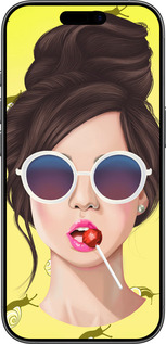 Силиконовый чехол Девушка с чупа-чупсом для Apple iPhone 17 - 3979u-4031 изображение 