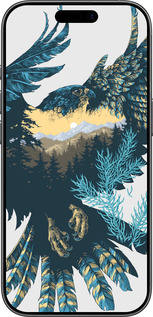 Силиконовый чехол Арт-орел на фоне природы для Apple iPhone 17 - 3983u-4031 изображение 