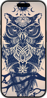 Силіконовий чехол Сова у візерунок для Apple iPhone 17 - 4000u-4031 изображение 