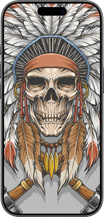 Силиконовый чехол Череп индейца для Apple iPhone 17 - 4032u-4031 изображение 