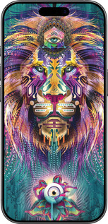 Силиконовый чехол Люминесцентный лев для Apple iPhone 17 - 4037u-4031 изображение 