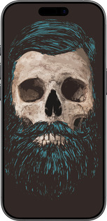 Силиконовый чехол Череп с бородой для Apple iPhone 17 - 4102u-4031 изображение 