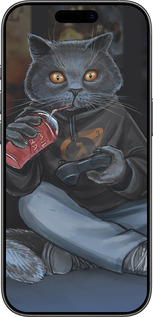 Силіконовий чехол gamer cat для Apple iPhone 17 - 4140u-4031 изображение 