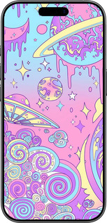 Силиконовый чехол Розовая галактика для Apple iPhone 17 - 4146u-4031 изображение 