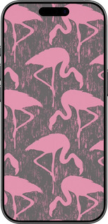 Силиконовый чехол Vintage-Flamingos для Apple iPhone 17 - 4171u-4031 изображение 