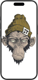 Силиконовый чехол Обезьяна в шапке для Apple iPhone 17 - 4183u-4031 изображение 