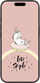 Силиконовый чехол Единорожка в пончике для Apple iPhone 17 - 4282u-4031 изображение 