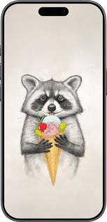 Силиконовый чехол Енотик с мороженым для Apple iPhone 17 - 4602u-4031 изображение 