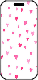 Силиконовый чехол Сердечки 2 для Apple iPhone 17 - 4763u-4031 изображение 