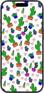 Силиконовый чехол Кактусы 4 для Apple iPhone 17 - 4856u-4031 изображение 