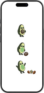 Силиконовый чехол Авокадо 1 для Apple iPhone 17 - 4857u-4031 изображение 