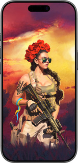 Силіконовий чехол Українка зі зброєю  для Apple iPhone 17 - 5316u-4031 изображение 