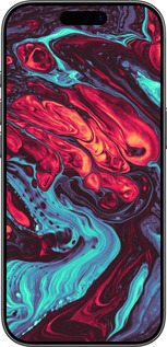 Силиконовый чехол Синяя красная абстакция для Apple iPhone 17 - 5339u-4031 изображение 