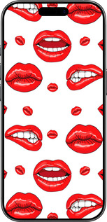 Силиконовый чехол Губы v3 для Apple iPhone 17 - 5477u-4031 изображение 