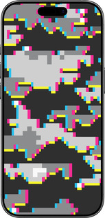 Силиконовый чехол Пиксельный камуфляж для Apple iPhone 17 - 5481u-4031 изображение 