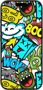 Силиконовый чехол Стикеры v4 для Apple iPhone 17 - 5508u-4031 изображение 