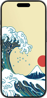 Силиконовый чехол Японские волны для Apple iPhone 17 - 5533u-4031 изображение 