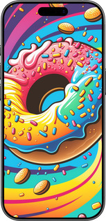 Силиконовый чехол Пончик радуга для Apple iPhone 17 - 5584u-4031 изображение 