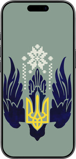 Силиконовый чехол Тризуб с крыльями для Apple iPhone 17 - 5640u-4031 изображение 