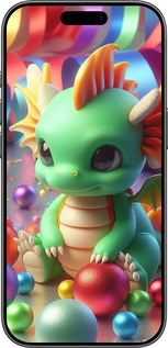 Силіконовий чехол Веселий дракончик для Apple iPhone 17 - 5812u-4031 изображение 