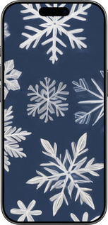 Силиконовый чехол Снежинки для Apple iPhone 17 - 5821u-4031 изображение 