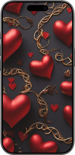 Силиконовый чехол Сердечки для Apple iPhone 17 - 5831u-4031 изображение 