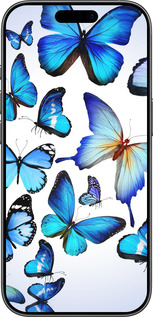 Силиконовый чехол Бабочки для Apple iPhone 17 - 6023u-4031 изображение 