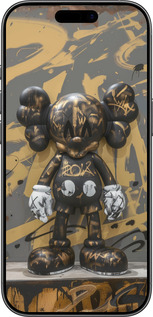 Силіконовий чехол Bronze kaws для Apple iPhone 17 - 6097u-4031 изображение 