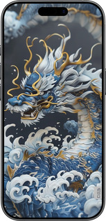 Силіконовий чехол Водяний дракон для Apple iPhone 17 - 6113u-4031 изображение 