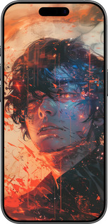 Силіконовий чехол Обличчя в полум'ї для Apple iPhone 17 - 6127u-4031 изображение 