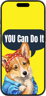 Силиконовый чехол чехол с корги You Can Do It для Apple iPhone 17 - 6184u-4031 изображение 