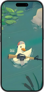 Силиконовый чехол Уточка с автоматом для Apple iPhone 17 - 6356u-4031 изображение 