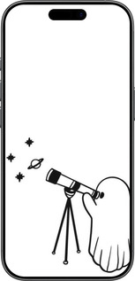 Силиконовый чехол Привидение астроном для Apple iPhone 17 - 6444u-4031 изображение 