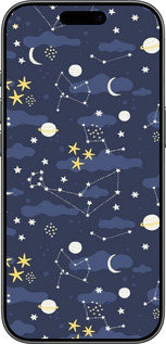 Силиконовый чехол Астрономический узор. Милый дизайн мультяшной вселенной для Apple iPhone 17 - 6446u-4031 изображение 