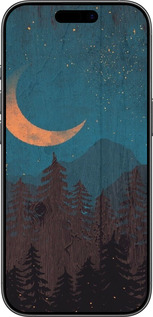 Силіконовий чехол Зоряний ліс для Apple iPhone 17 - 6480u-4031 изображение 