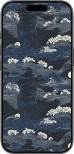 Силиконовый чехол Морская тематика в стиле арт-деко для Apple iPhone 17 - 6520u-4031 изображение 