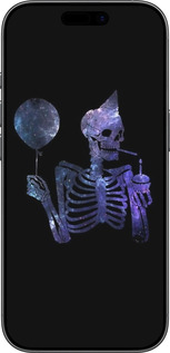 Силиконовый чехол Скелетное искусство для Apple iPhone 17 - 6536u-4031 изображение 